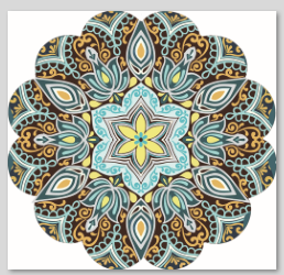 Ceramic round plum blossom-shaped coasters